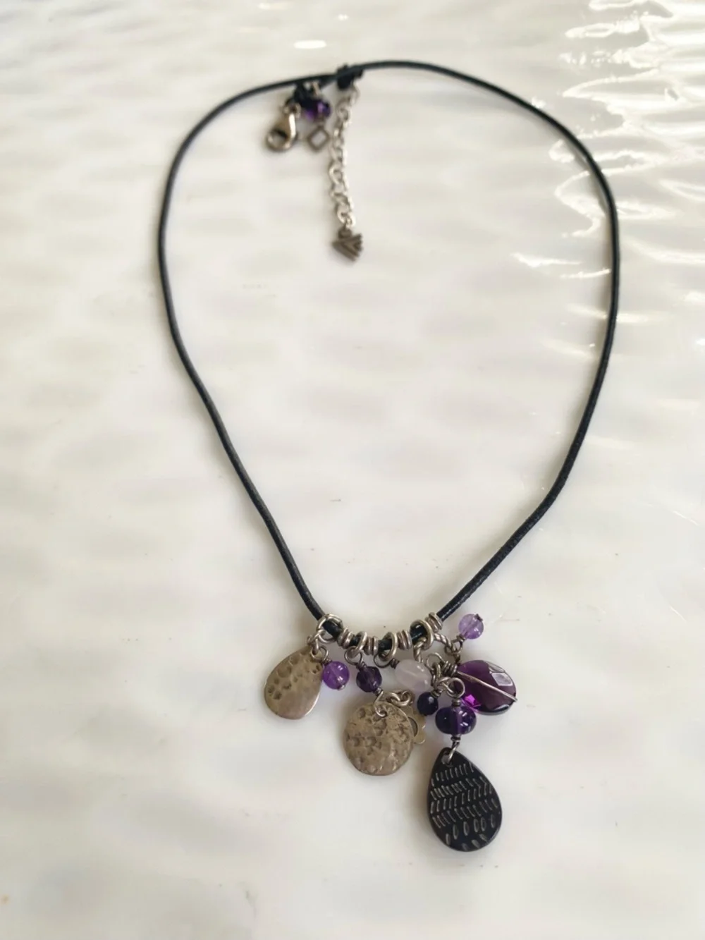 Silpada Sterling and Amethyst “cha-cha”Necklace N1788 - Picture 3 of 7